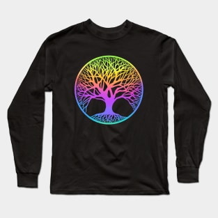 Outline Tree Of Life Long Sleeve T-Shirt